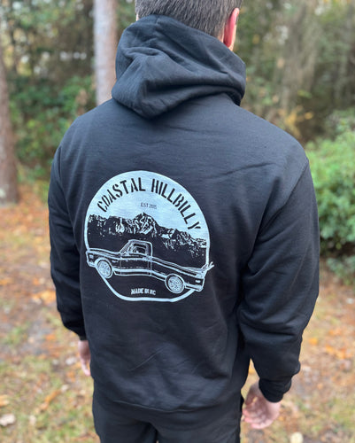 Black Hoodie Truck Sweatshirt