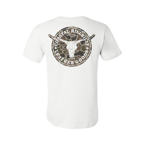 Coastal Hillbilly Retro Camo Tee (white)